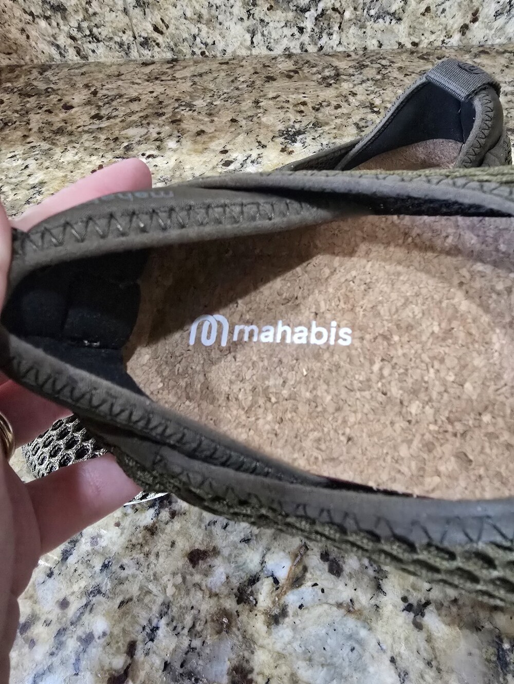 Mahabis Mesh Solar Slippers Slip On Flats Khaki Green Womens 7.5 Water - Picture 5 of 7